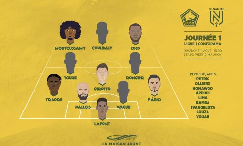 Dans le vestiaire, J1 : LOSC – FC Nantes